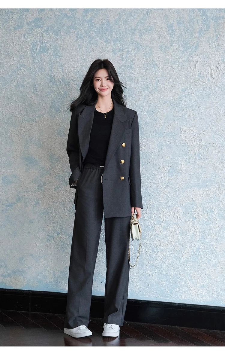 Women's 2 Piece Suit – Elegant Office Blazer & Pants Set