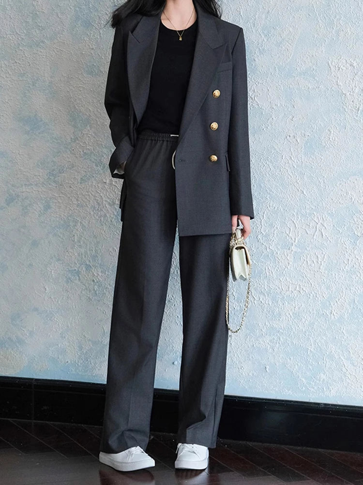 Women's 2 Piece Suit – Elegant Office Blazer & Pants Set