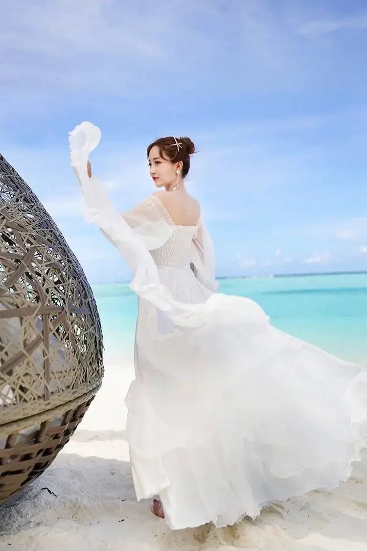 Womens Summer Dress - Off-Shoulder Elegant Style