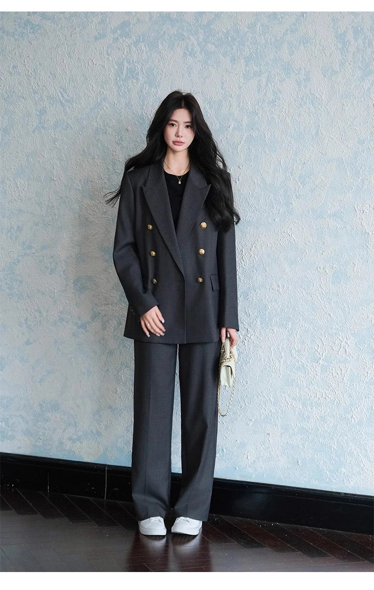 Women's 2 Piece Suit – Elegant Office Blazer & Pants Set