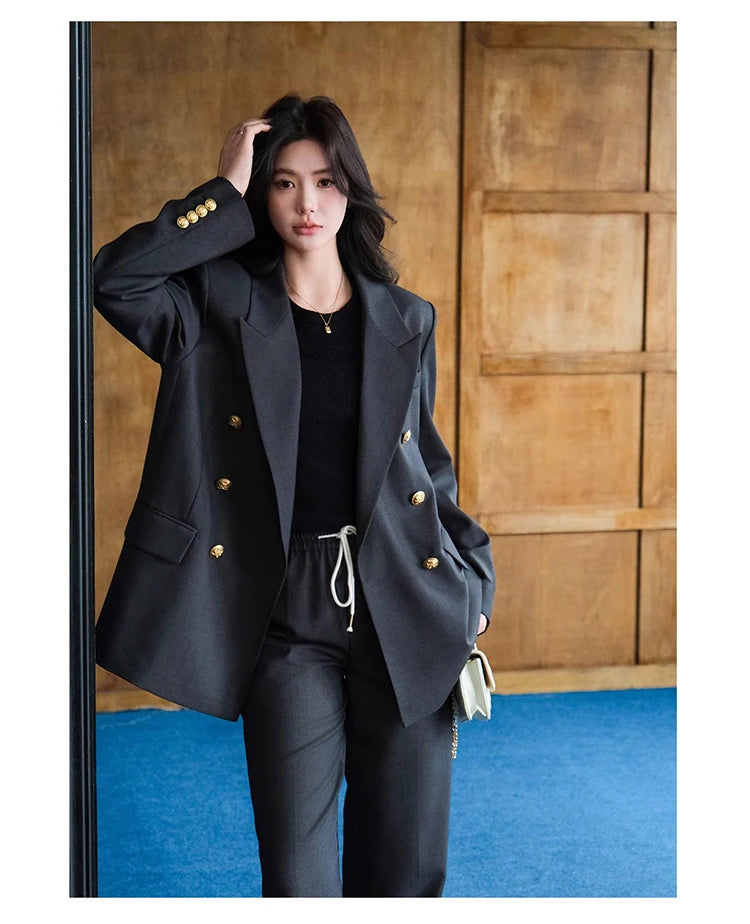 Women's 2 Piece Suit – Elegant Office Blazer & Pants Set
