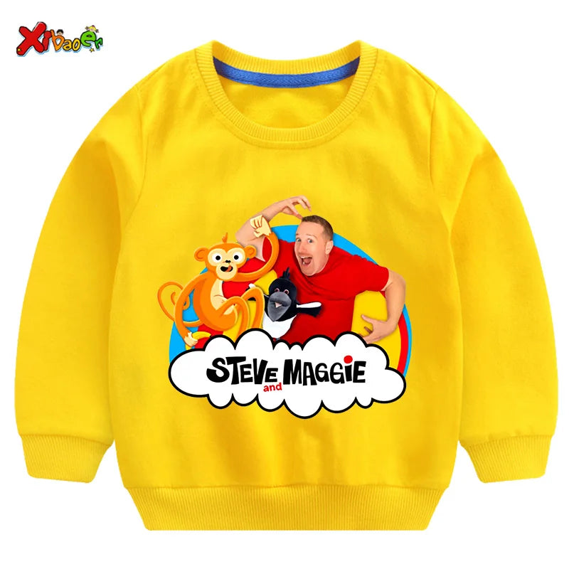 Kids Sweatshirt – Cartoon Cotton Casual Pullover