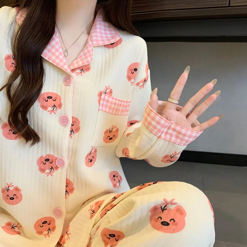 Womens Pajama Set - Soft Printed Sleepwear