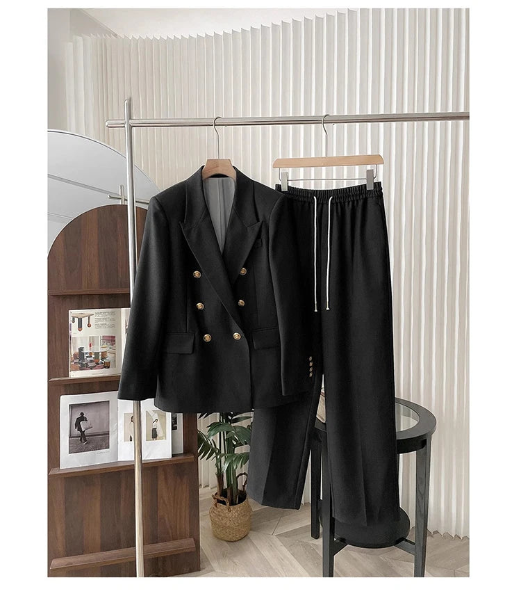 Women's 2 Piece Suit – Elegant Office Blazer & Pants Set