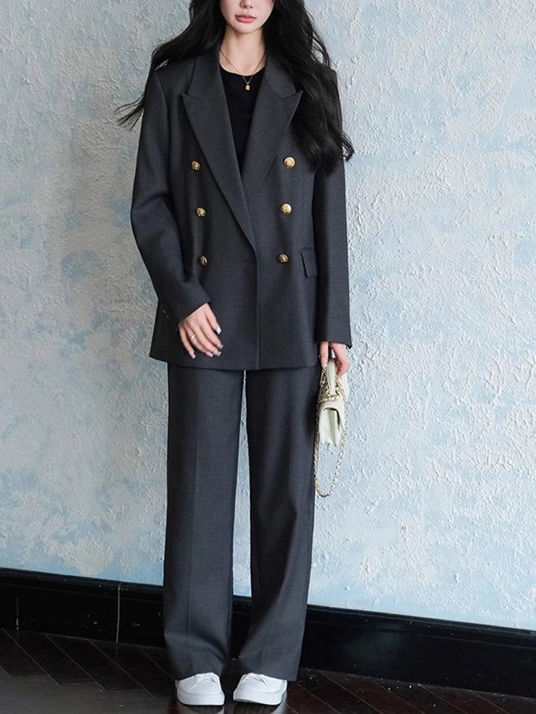 Women's 2 Piece Suit – Elegant Office Blazer & Pants Set