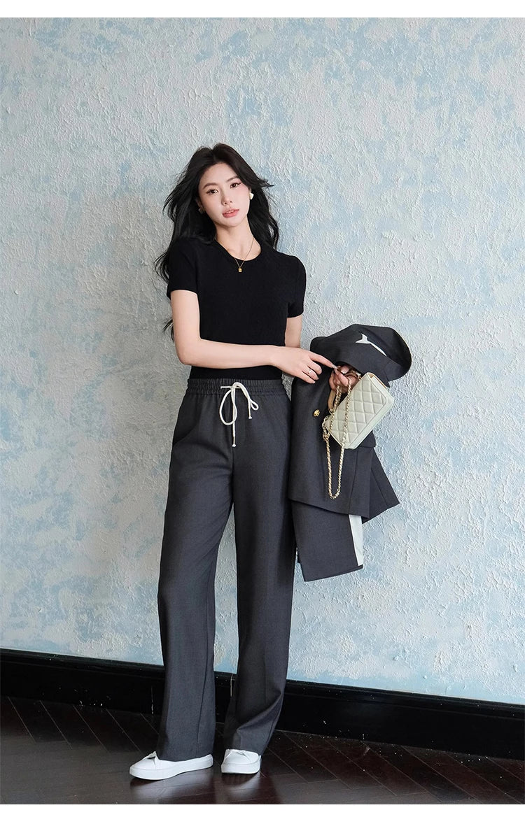Women's 2 Piece Suit – Elegant Office Blazer & Pants Set