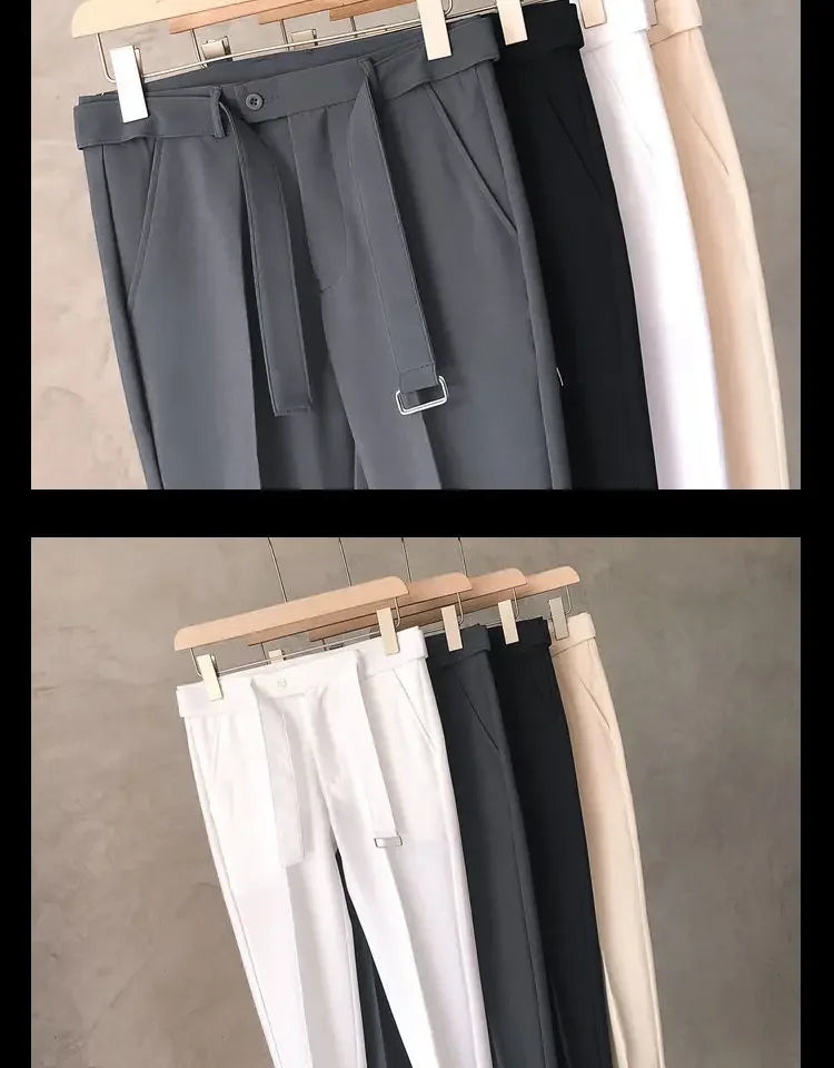 Men's Dress Pants – Slim Fit Office Trousers