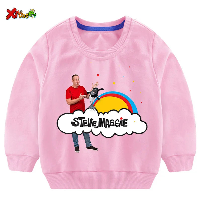 Kids Sweatshirt – Cartoon Cotton Casual Pullover
