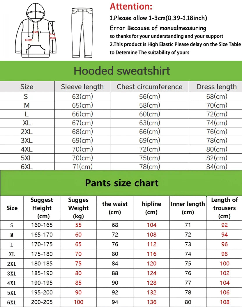 Mens Striped Hoodie Set - Casual Urban Tracksuit