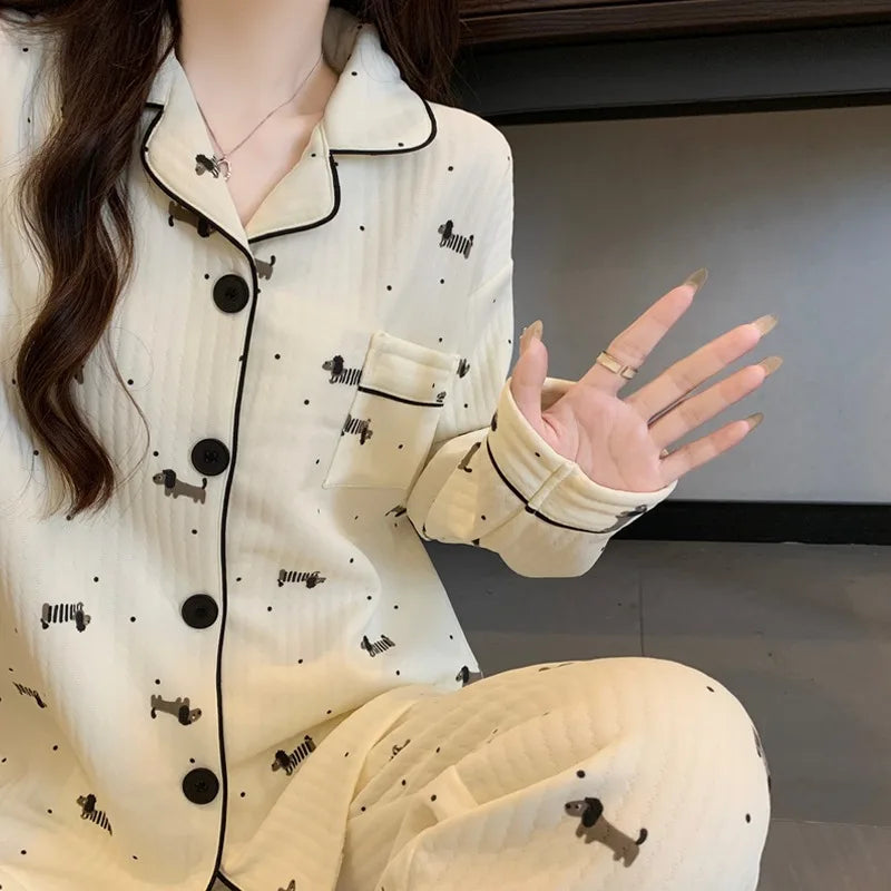 Womens Pajama Set - Soft Printed Sleepwear