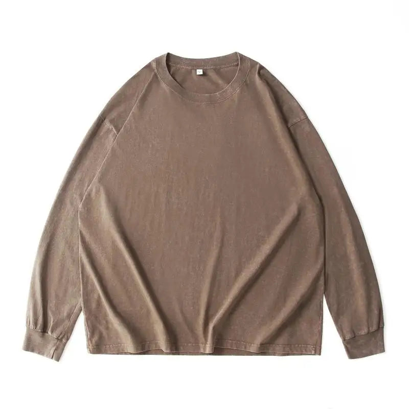 Oversized Sweatshirt – Vintage Washed Cotton Crewneck