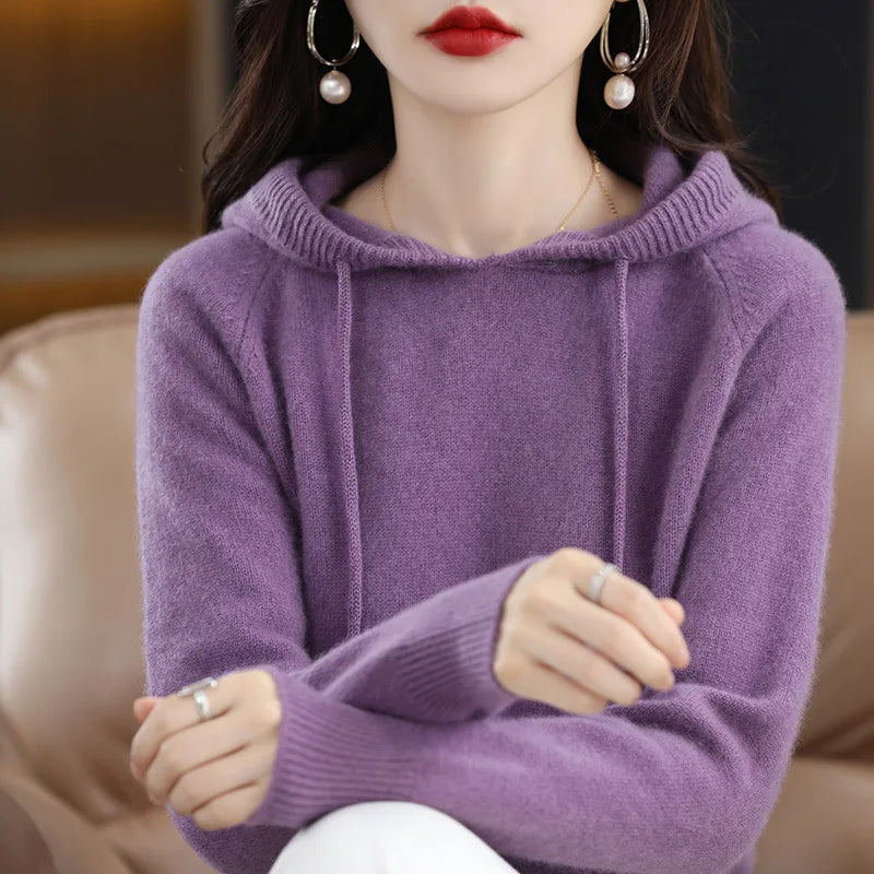 Womens Hoodie - Casual Cozy Pullover