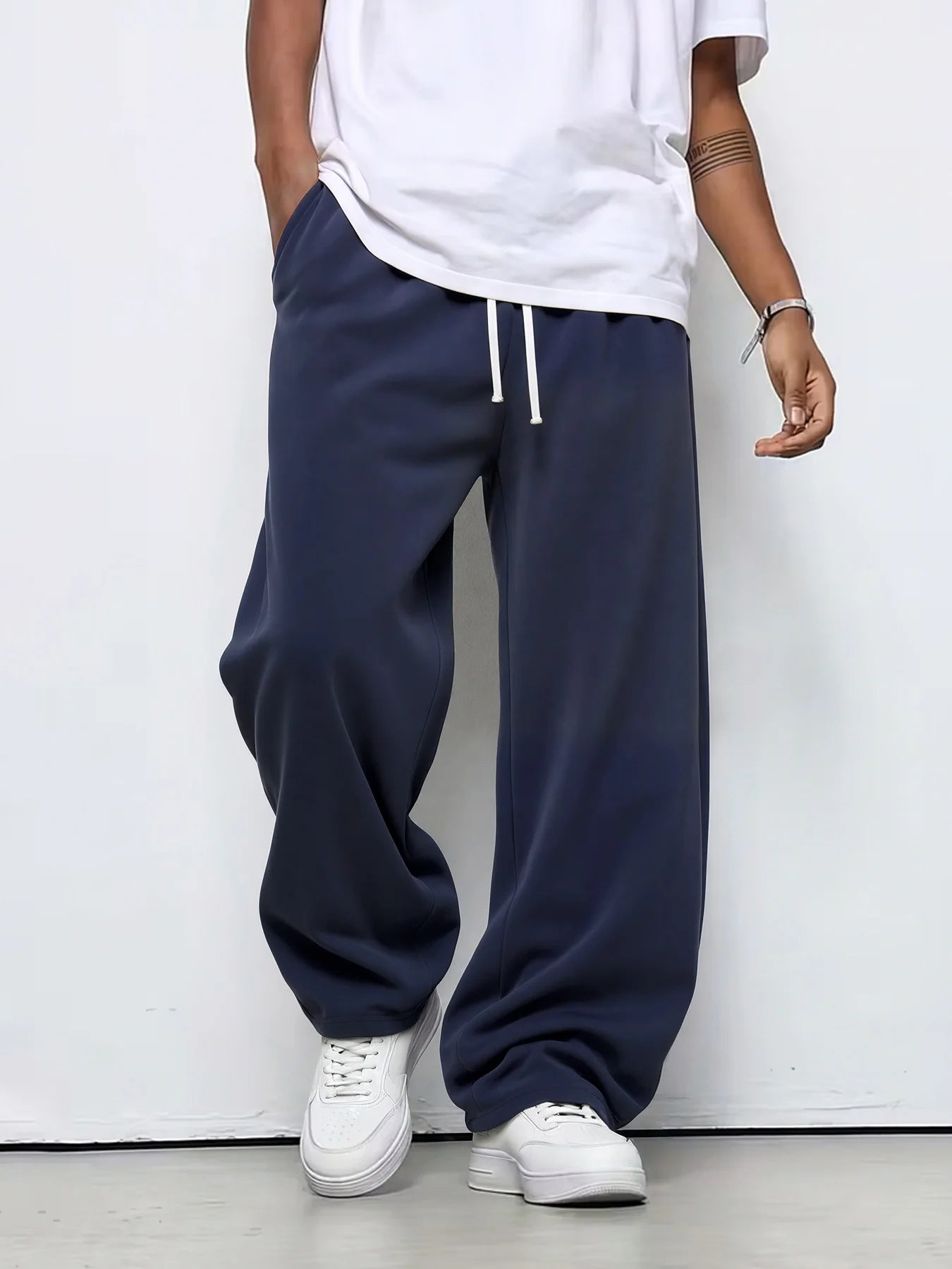 Men's Wide-Leg Pants - Casual Lose Fit Trousers