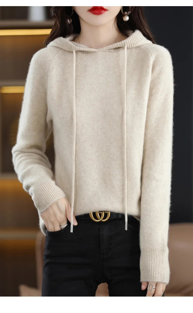 Womens Hoodie - Casual Cozy Pullover