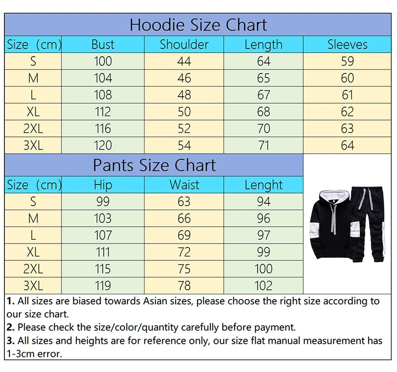 Mens Tracksuit - Sport Hoodie and Jogger Set