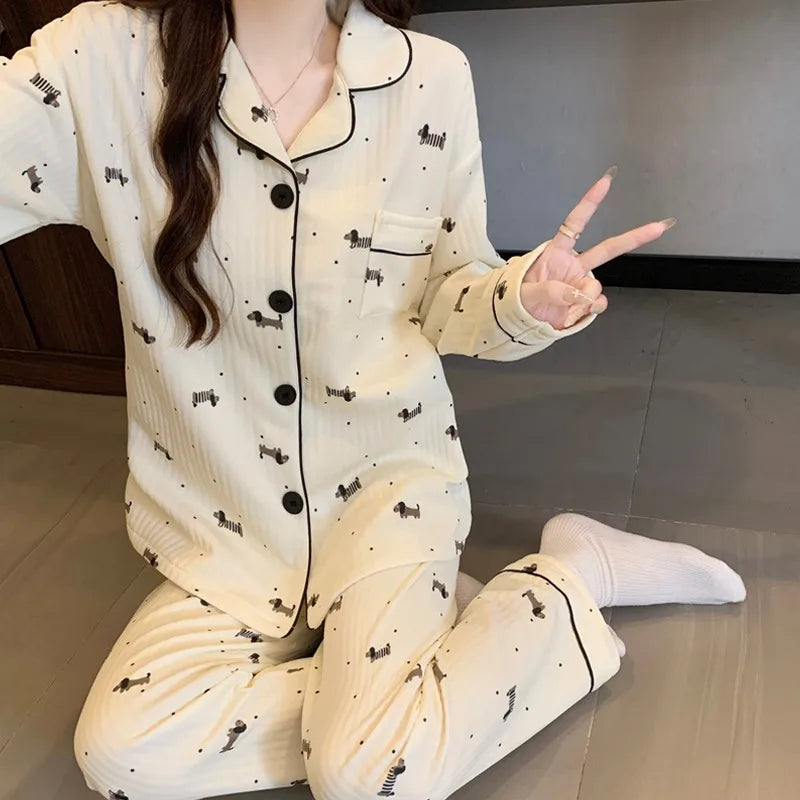 Womens Pajama Set - Soft Printed Sleepwear
