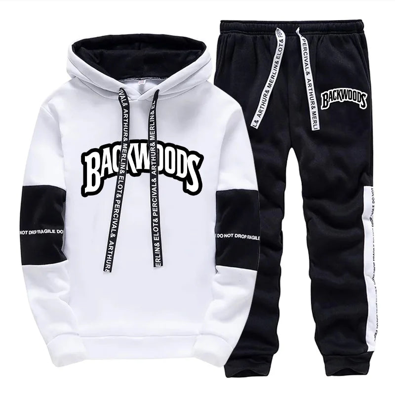 Mens Tracksuit - Sport Hoodie and Jogger Set