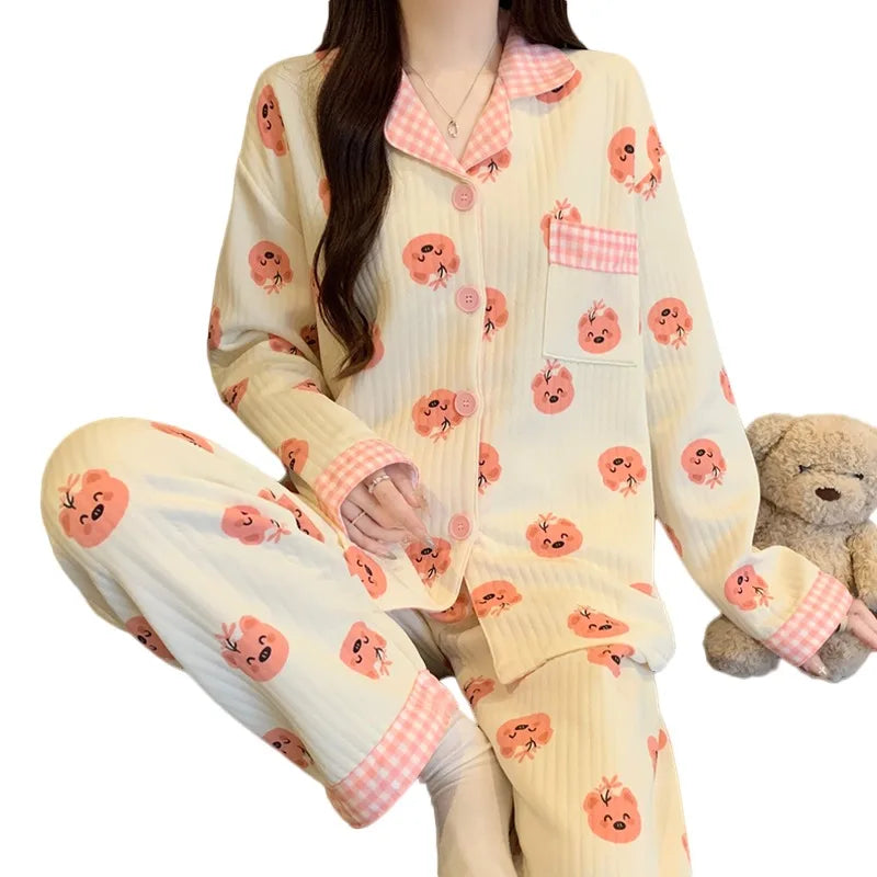 Womens Pajama Set - Soft Printed Sleepwear