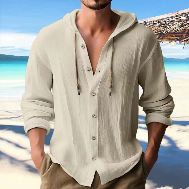Men's Linen Shirt -  Casual Summer Style