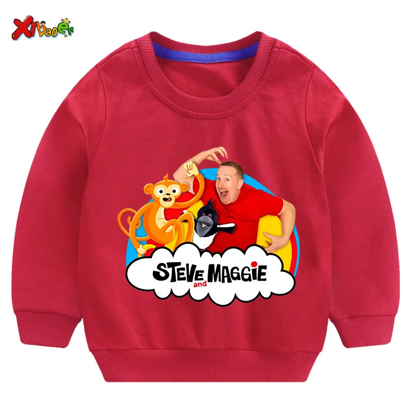 Kids Sweatshirt – Cartoon Cotton Casual Pullover