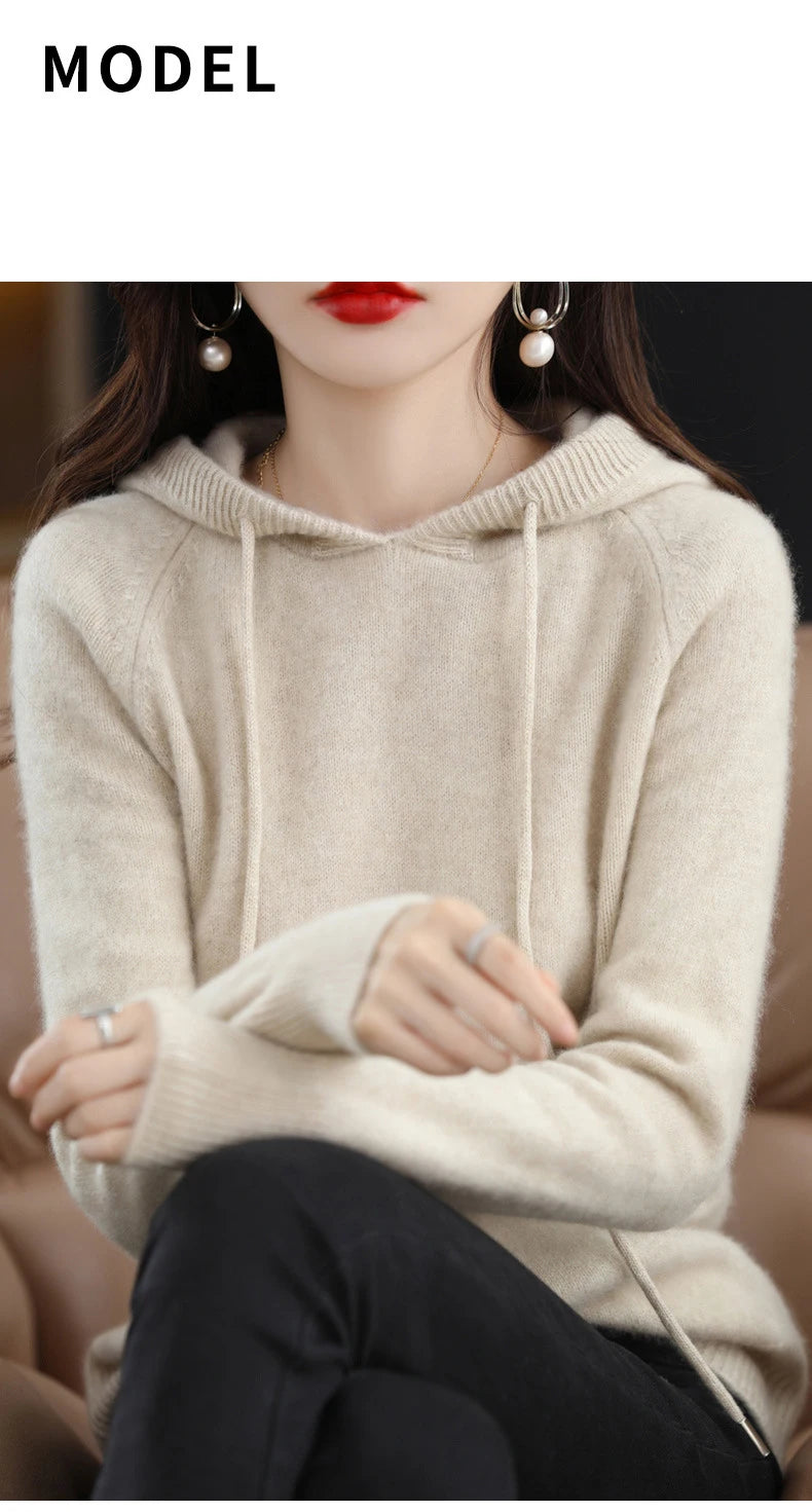 Womens Hoodie - Casual Cozy Pullover