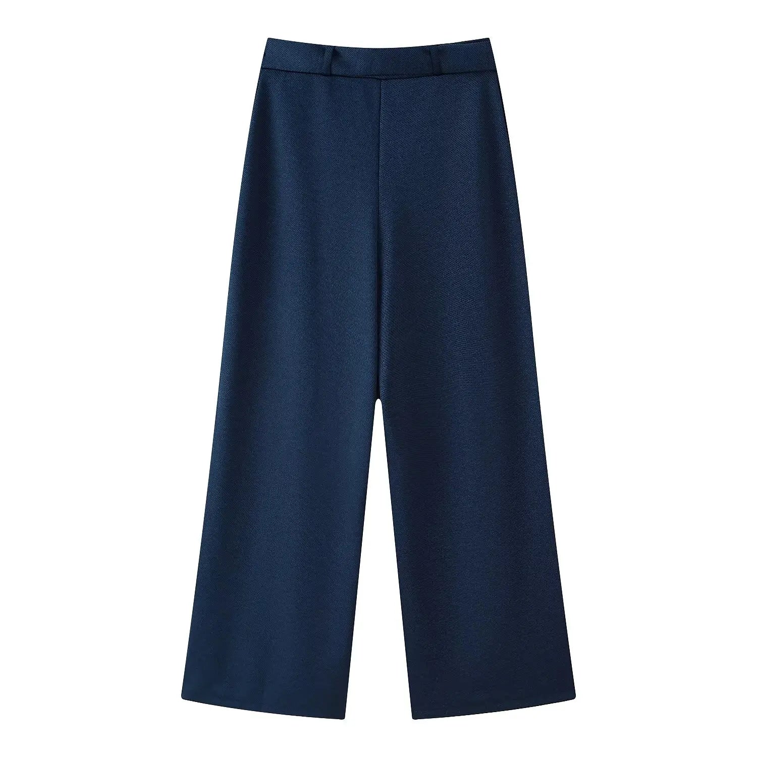 Women's Button Front Crop Top and Flare Pants Set