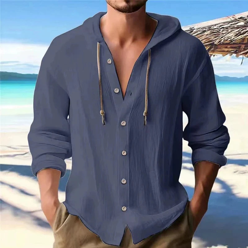 Men's Linen Shirt -  Casual Summer Style