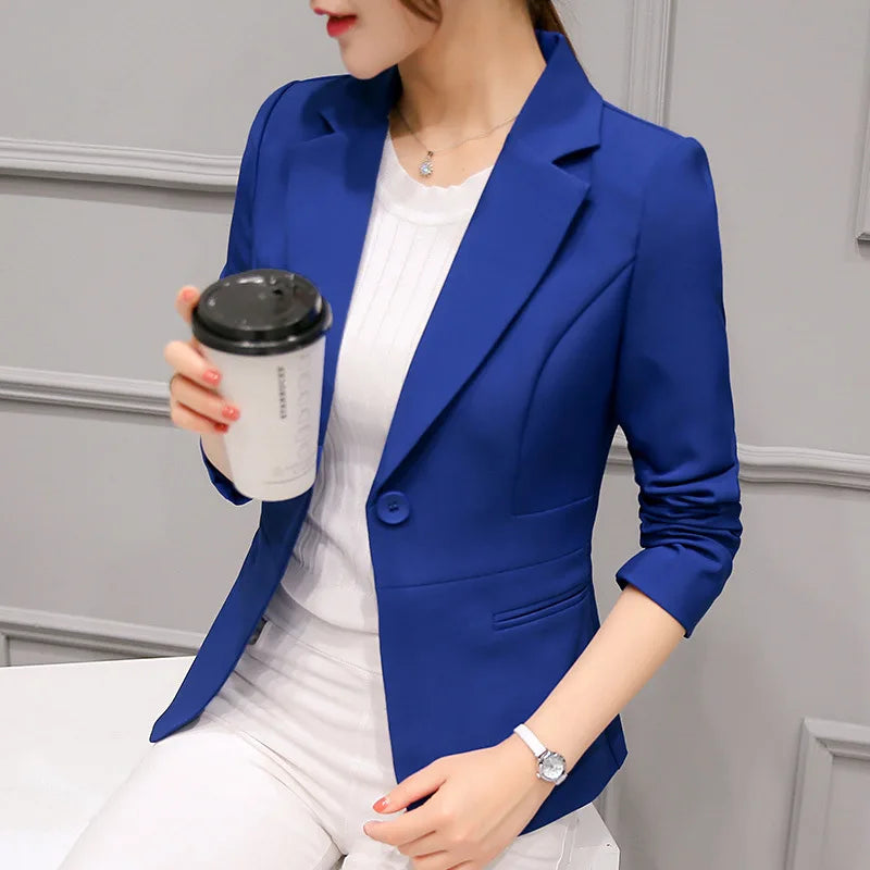 Womens Blazer - Elegant Slim Office Jacket