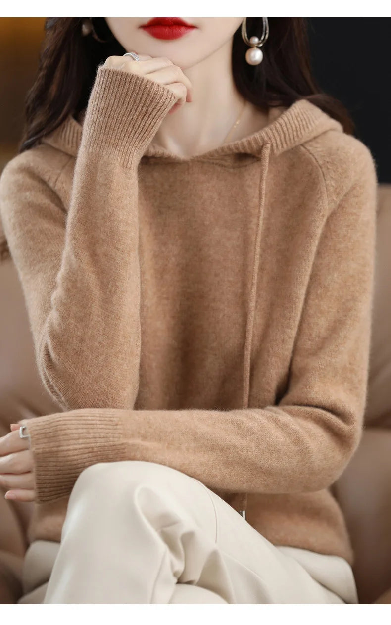 Womens Hoodie - Casual Cozy Pullover