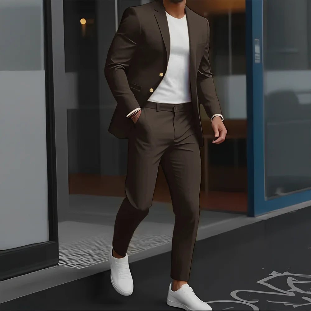 Beige Suit – Men's Formal Business Wedding Suit