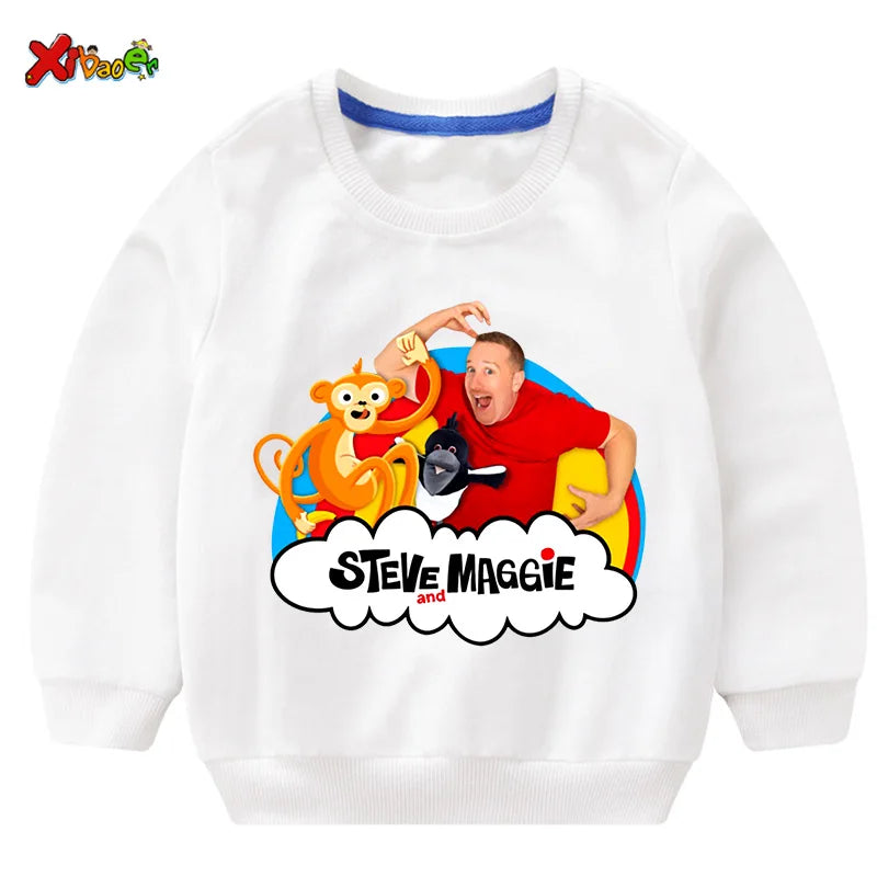 Kids Sweatshirt – Cartoon Cotton Casual Pullover
