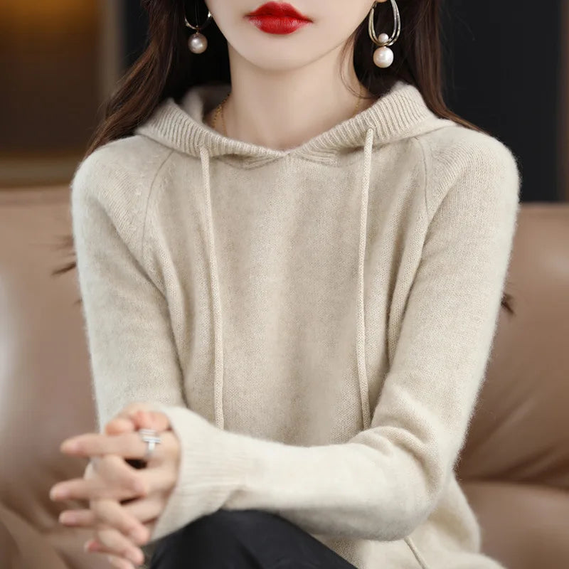 Womens Hoodie - Casual Cozy Pullover
