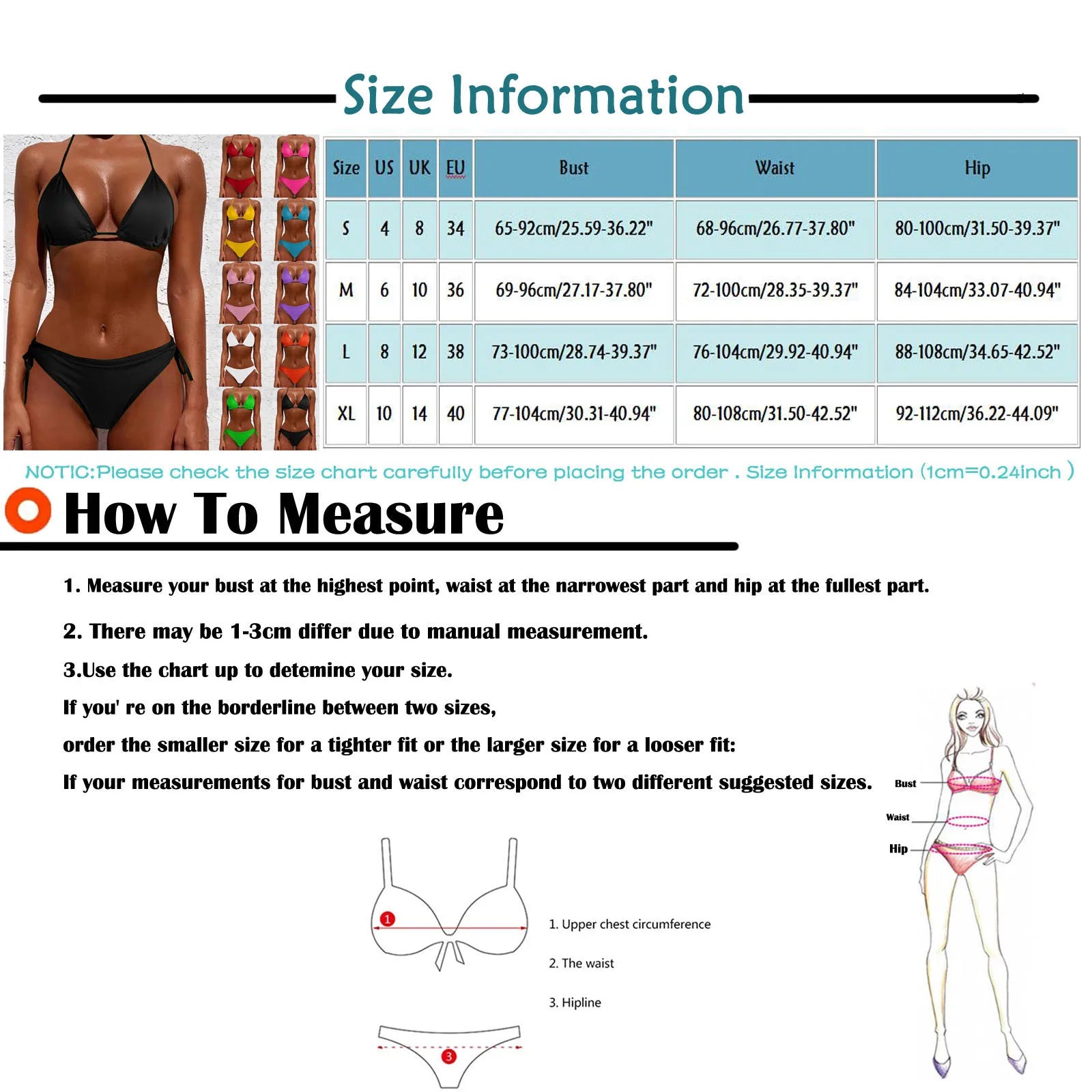 Women's High Waist Lace-Up Bikini Set