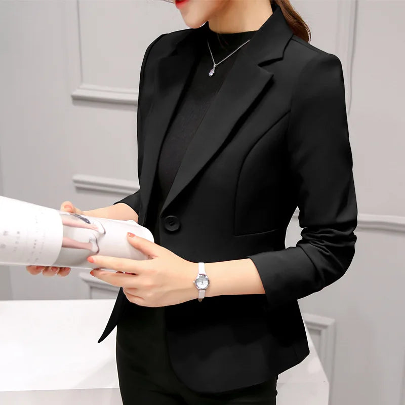 Womens Blazer - Elegant Slim Office Jacket