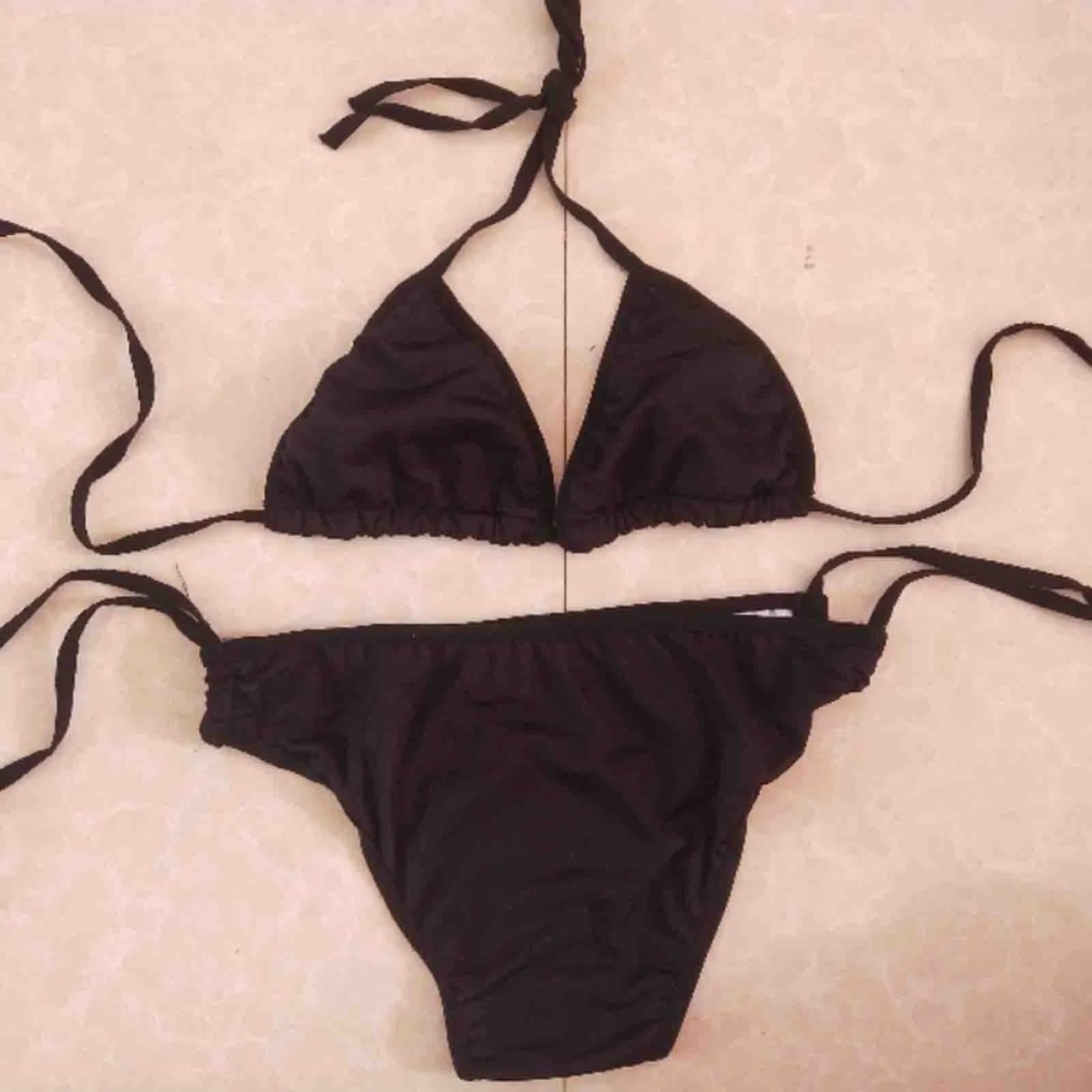 Women's High Waist Lace-Up Bikini Set