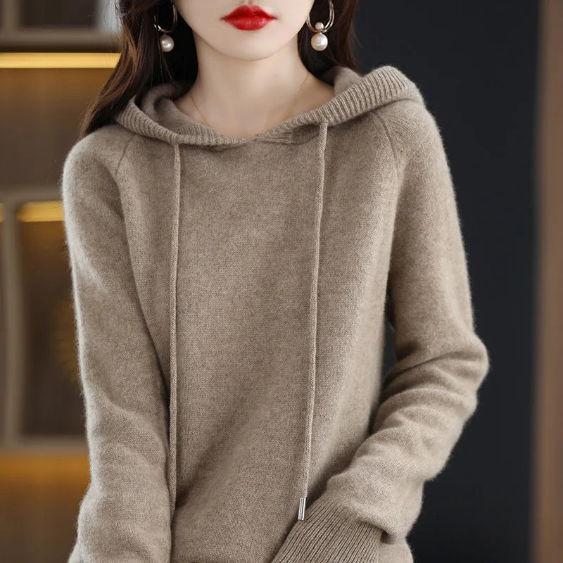 Womens Hoodie - Casual Cozy Pullover