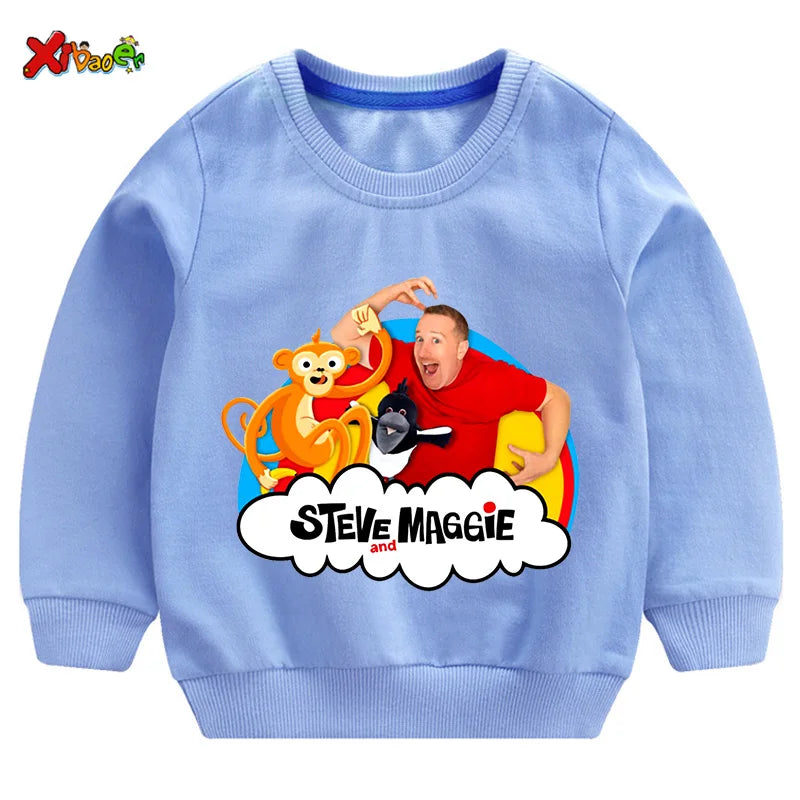 Kids Sweatshirt – Cartoon Cotton Casual Pullover