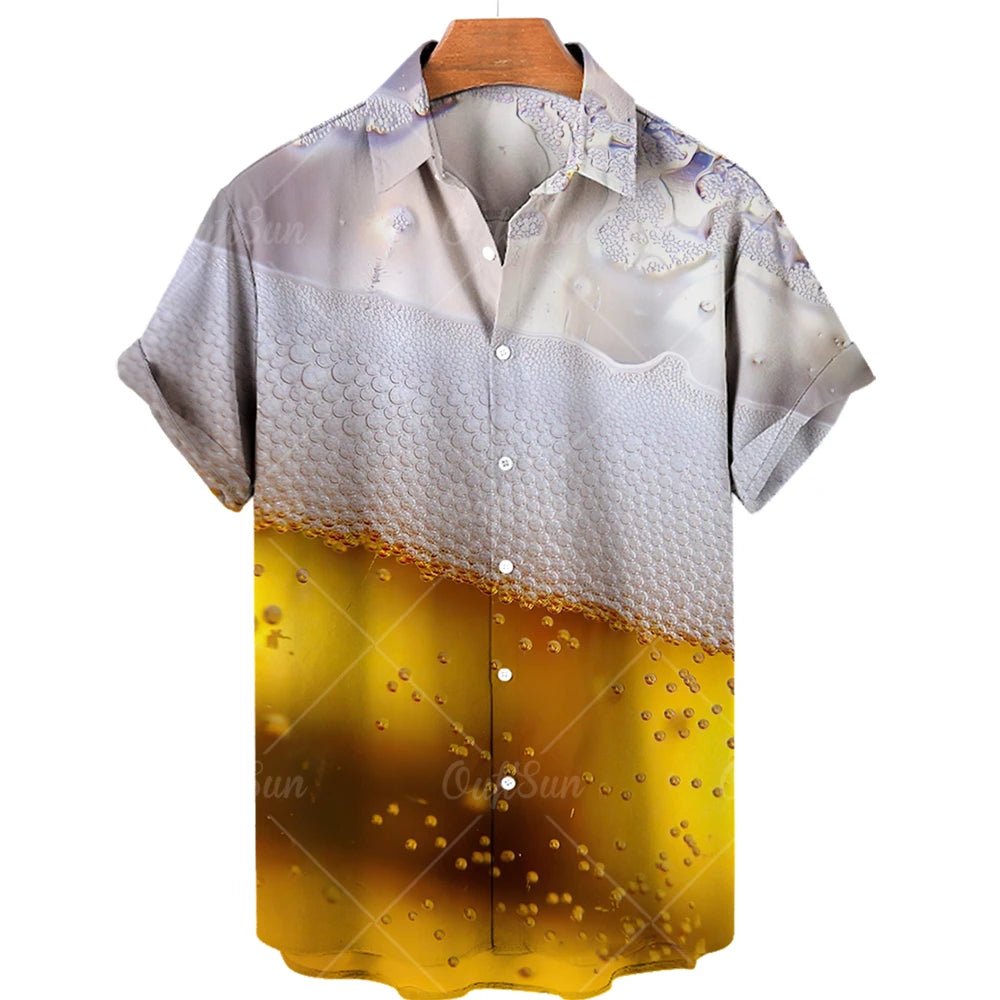 Men's Beer Print Shirt