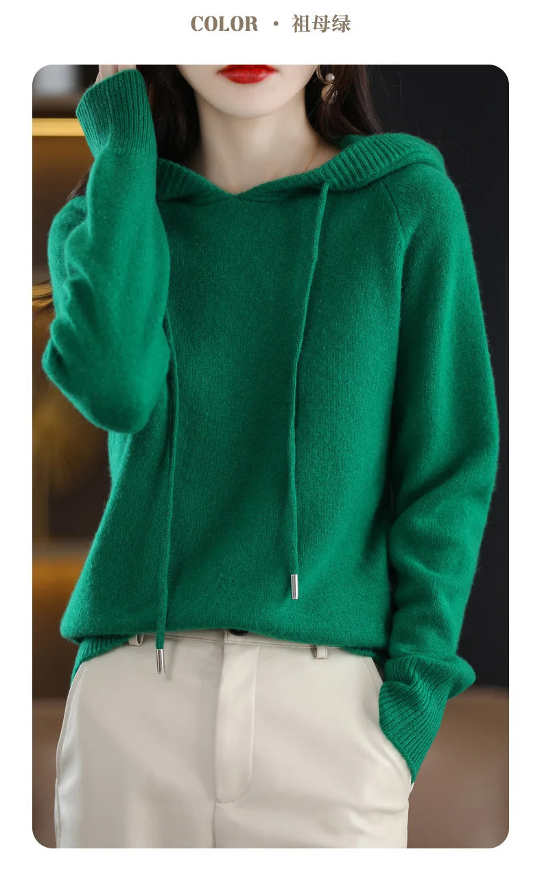 Womens Hoodie - Casual Cozy Pullover