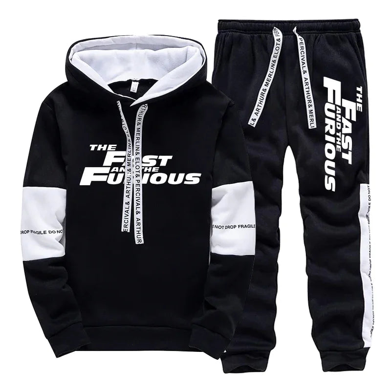 Mens Tracksuit - Sport Hoodie and Jogger Set