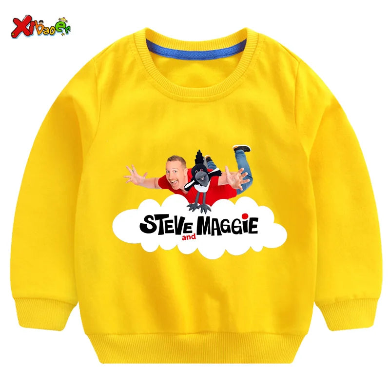 Kids Sweatshirt – Cartoon Cotton Casual Pullover