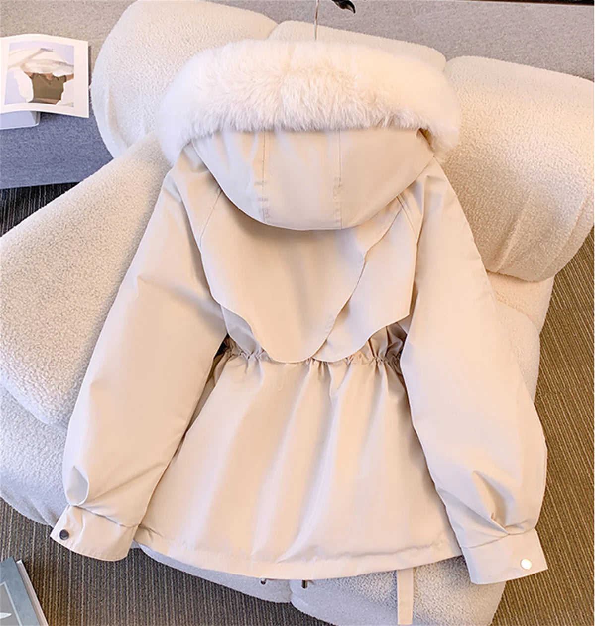 Womens Winter Jacket - Cozy Hooded Puffer Coat