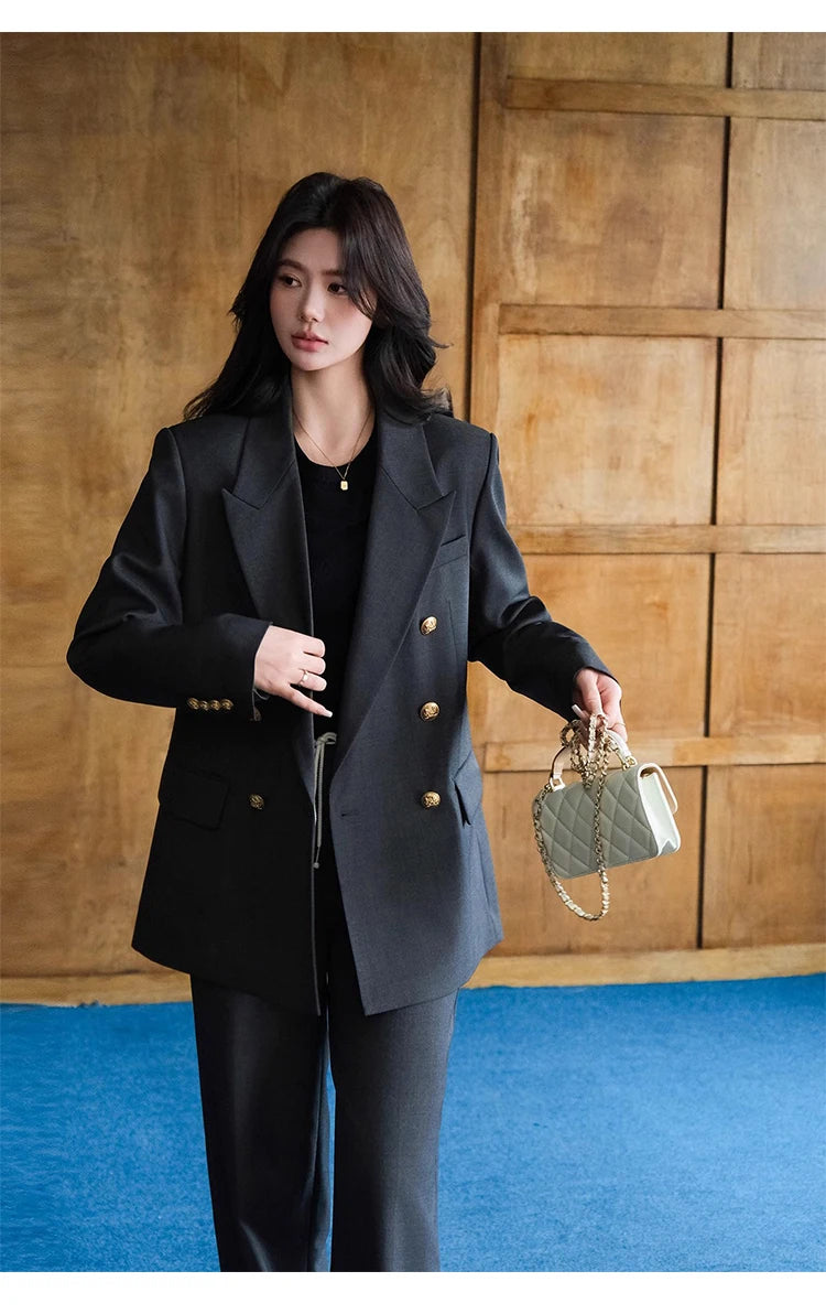 Women's 2 Piece Suit – Elegant Office Blazer & Pants Set