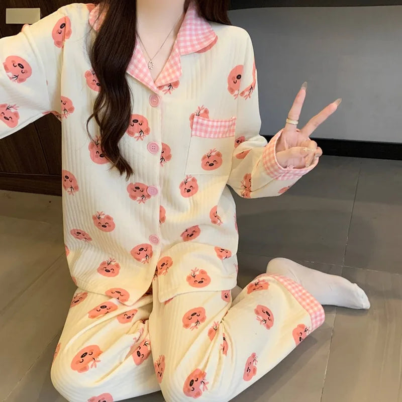 Womens Pajama Set - Soft Printed Sleepwear