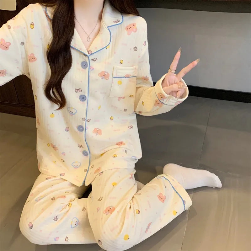 Womens Pajama Set - Soft Printed Sleepwear