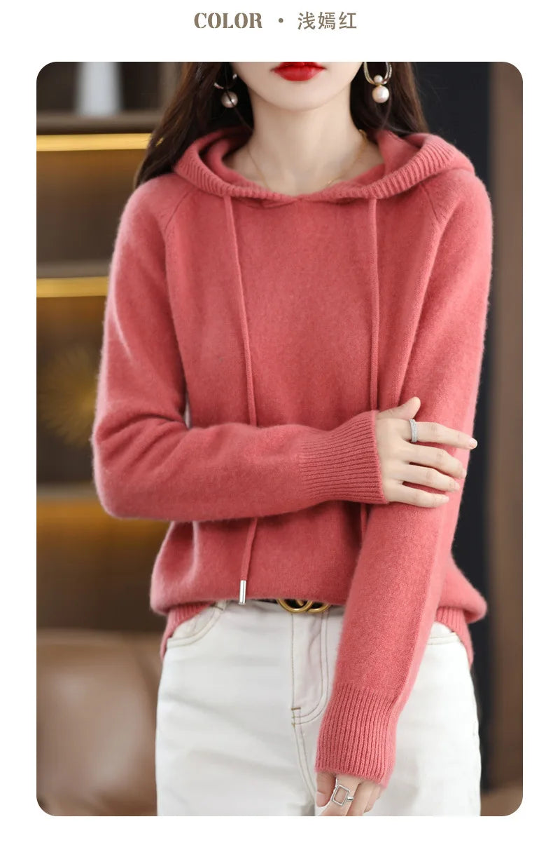 Womens Hoodie - Casual Cozy Pullover