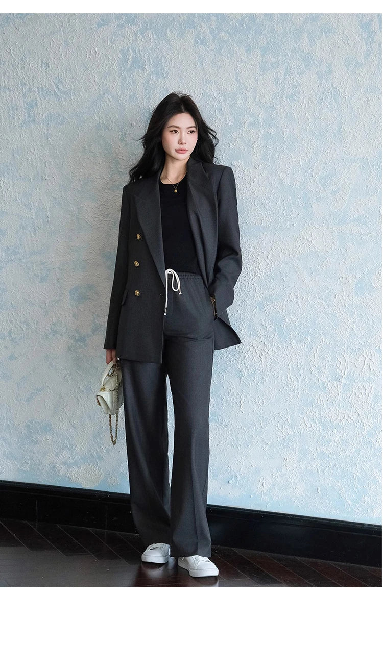 Women's 2 Piece Suit – Elegant Office Blazer & Pants Set