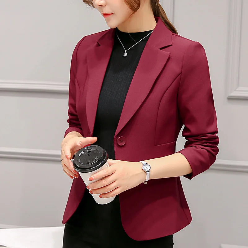 Womens Blazer - Elegant Slim Office Jacket