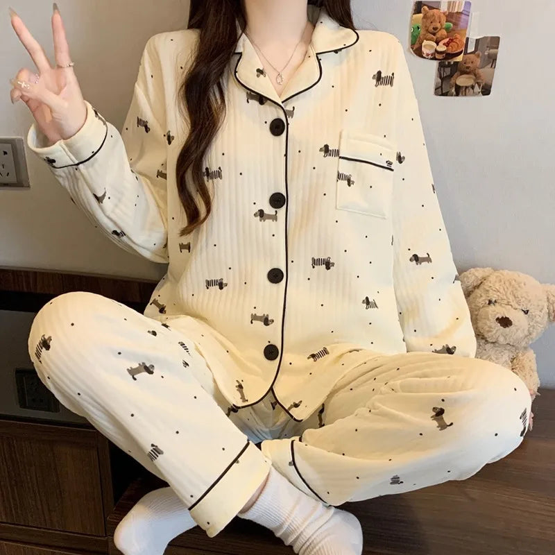 Womens Pajama Set - Soft Printed Sleepwear