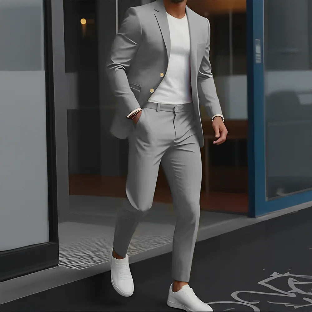 Beige Suit – Men's Formal Business Wedding Suit